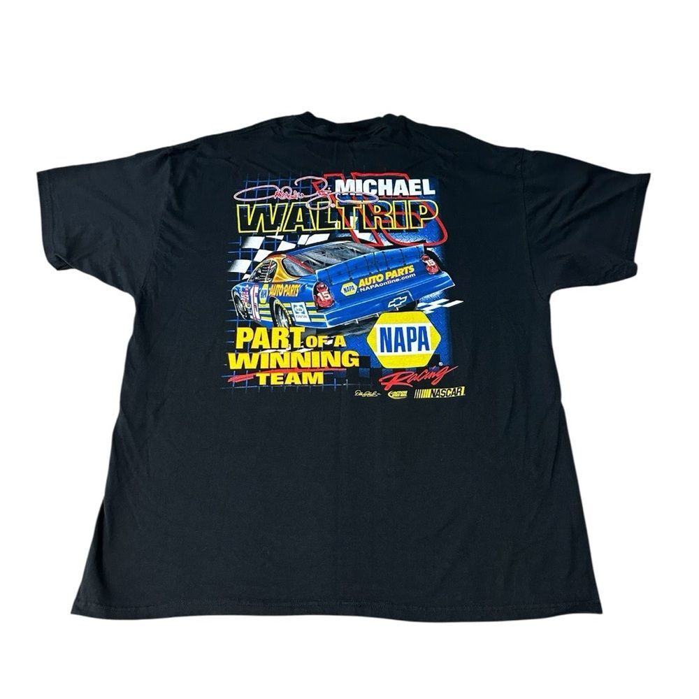 Vintage Y2K Michael Waltrip  NASCAR NAPA Graffiti Racing T-Shirt XL Double Sided